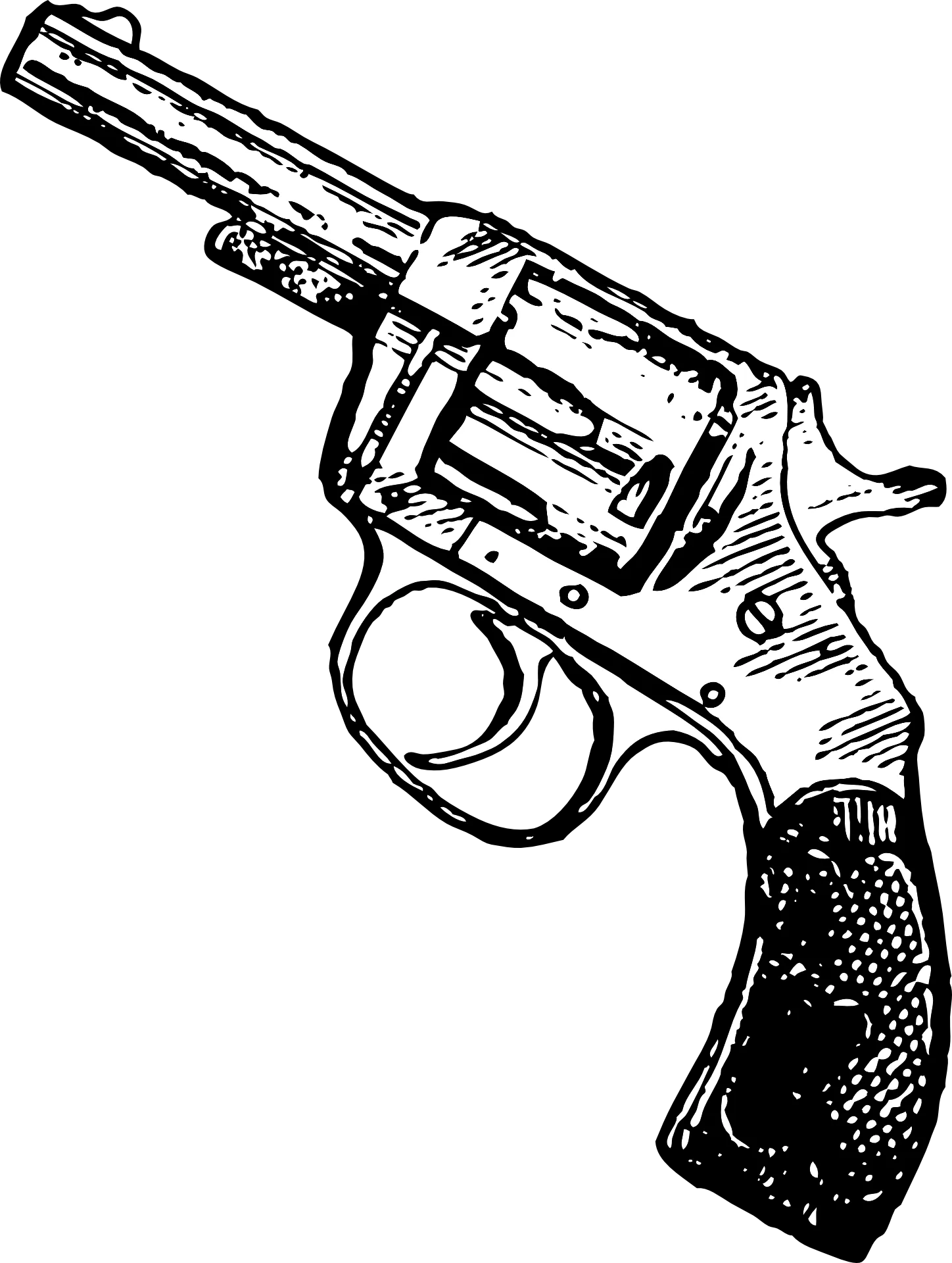 Gun Revolver Pistol royalty-free vector graphic